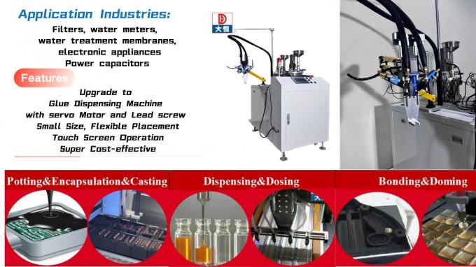 آلة توزيع الغراء الآلية مع رأس التوسيع 0